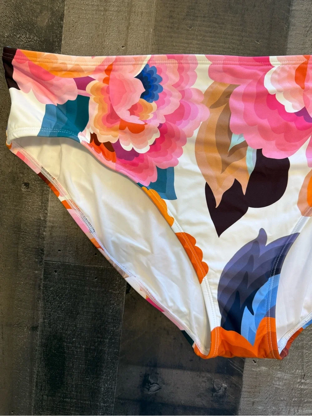 NWT La Blanca Floral Rhythm Hipster Orange Pink Blue Floral Bikini Bottom 18W